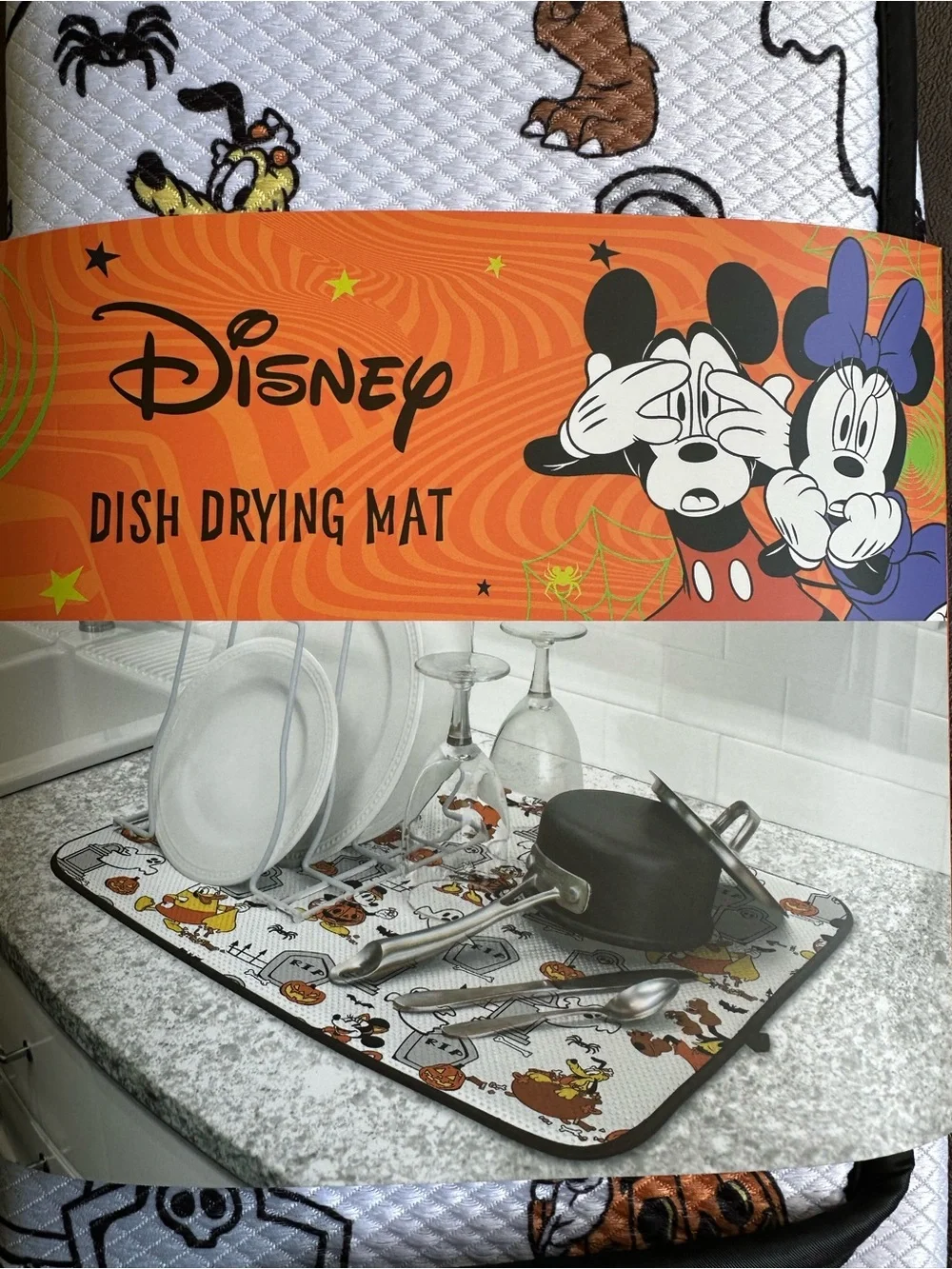 Disney Halloween Mickey And Friends Dish Drying Mat